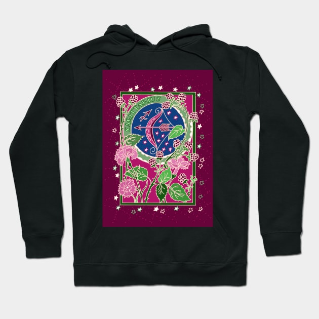 Sagittarius zodiac Hoodie by KBMorgan